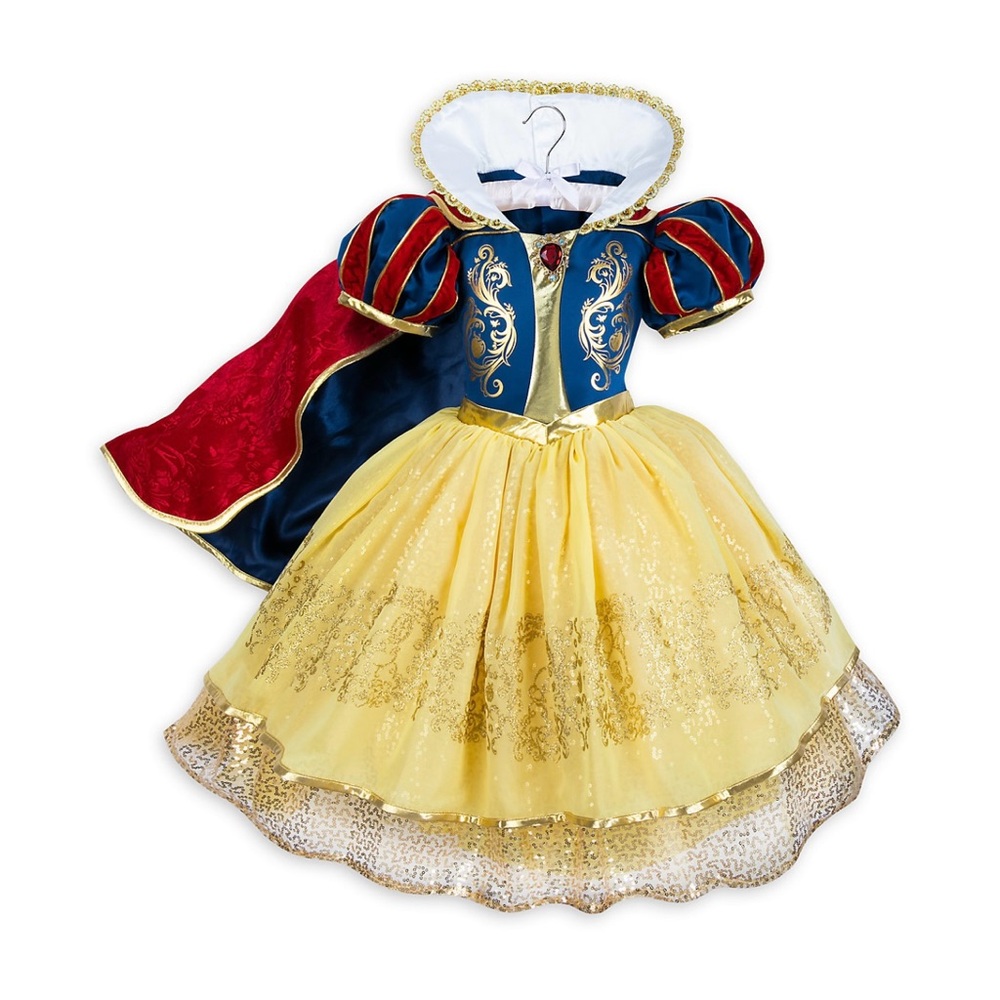 Delux Edition Snow White Costume with Removable Cape – Toddler 4